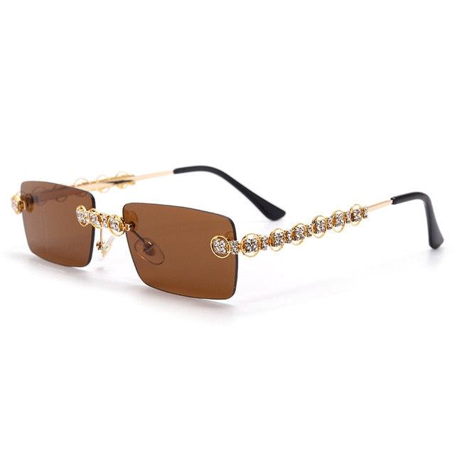 Rimless Diamond Sunglasses - Weekend Shade Sunglasses