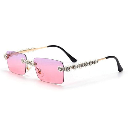 Rimless Diamond Sunglasses - Weekend Shade Sunglasses