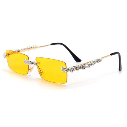 Rimless Diamond Sunglasses - Weekend Shade Sunglasses