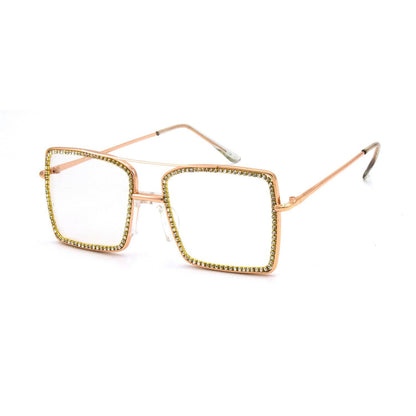 Square Rhinestone Frames - Weekend Shade Sunglasses