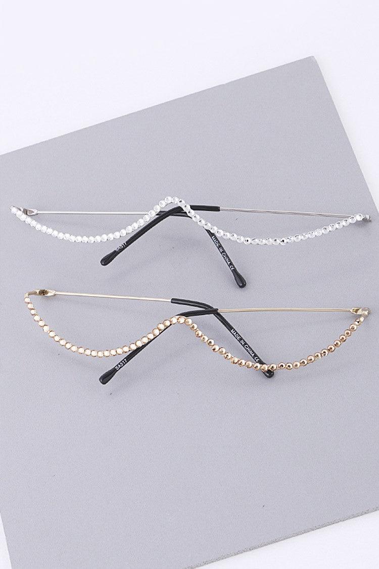 Crystal Decorative Frame Glasses - Weekend Shade Sunglasses