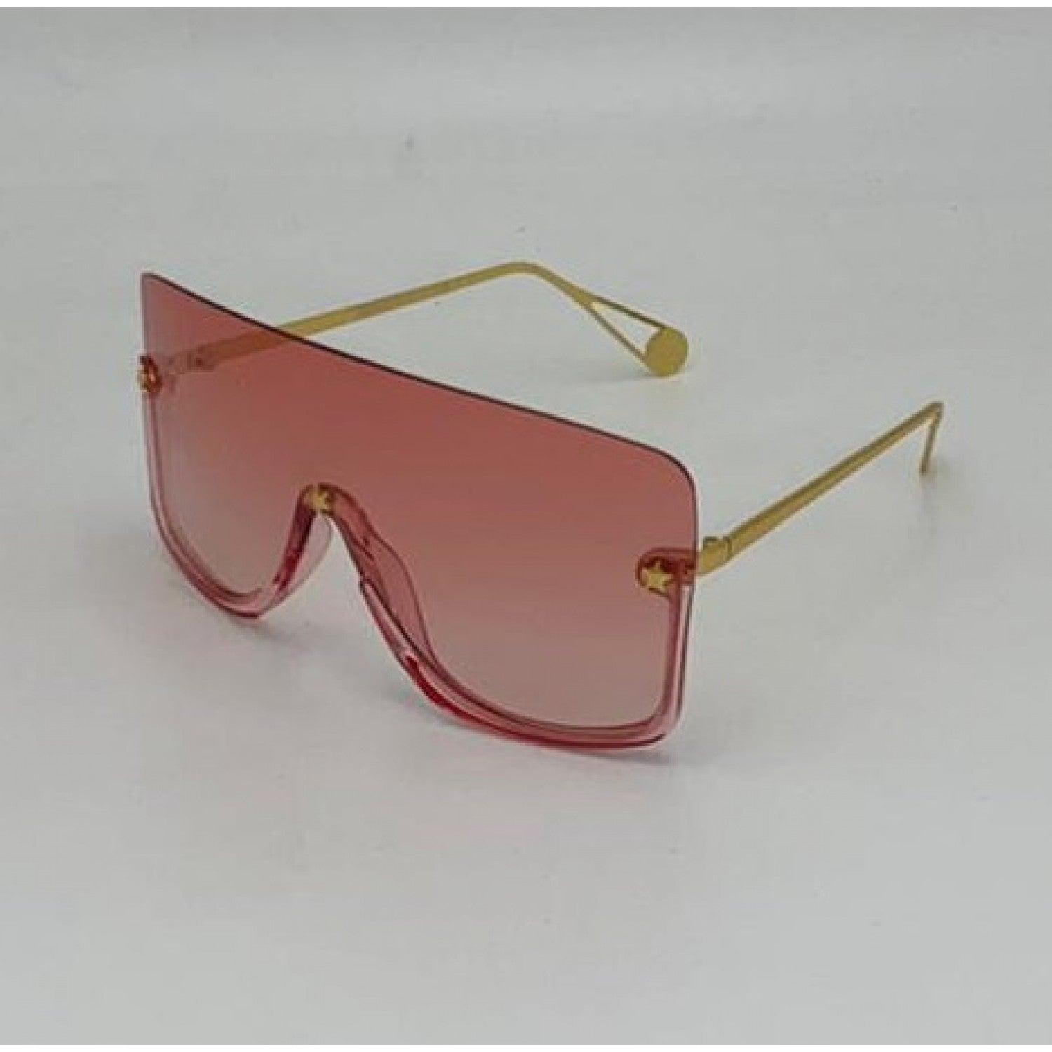 Rimless  Shield Metal Sunglasses - Weekend Shade Sunglasses