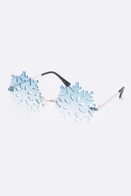 Snowflake Shape Rimless Sunglasses - Weekend Shade Sunglasses