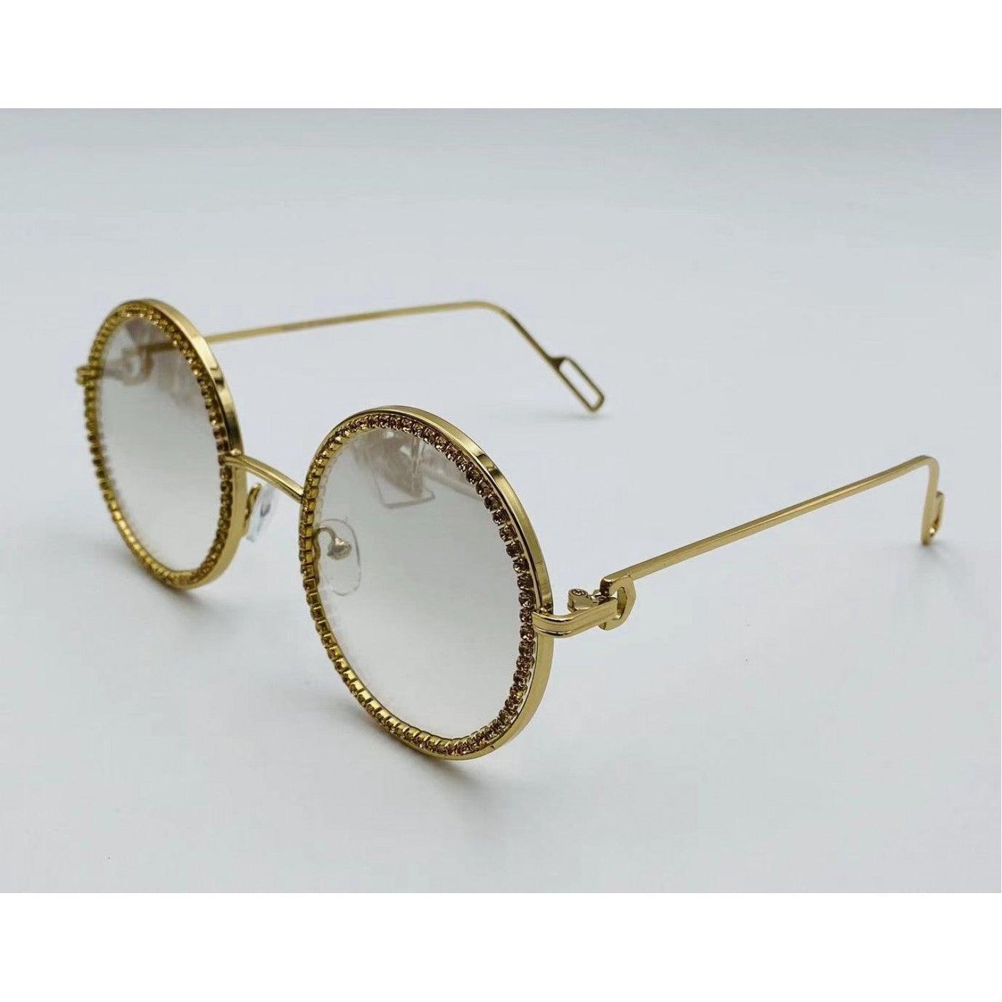 Round Rhinestone Glasses - Weekend Shade Sunglasses