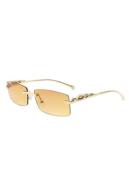 Classic Rimless Rectangle Fashion Sunglasses - Weekend Shade Sunglasses