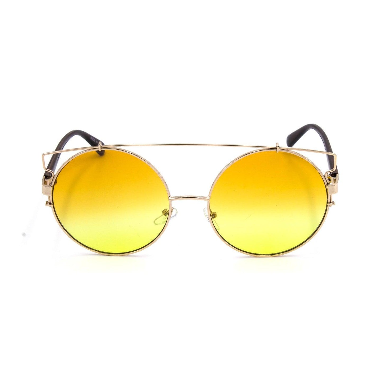 Fashion Round Sunglasses with Metal Bar - Weekend Shade Sunglasses