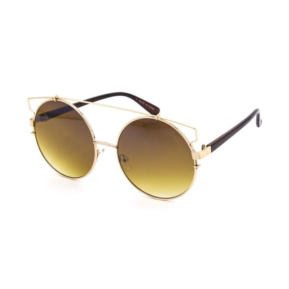 Fashion Round Sunglasses with Metal Bar - Weekend Shade Sunglasses