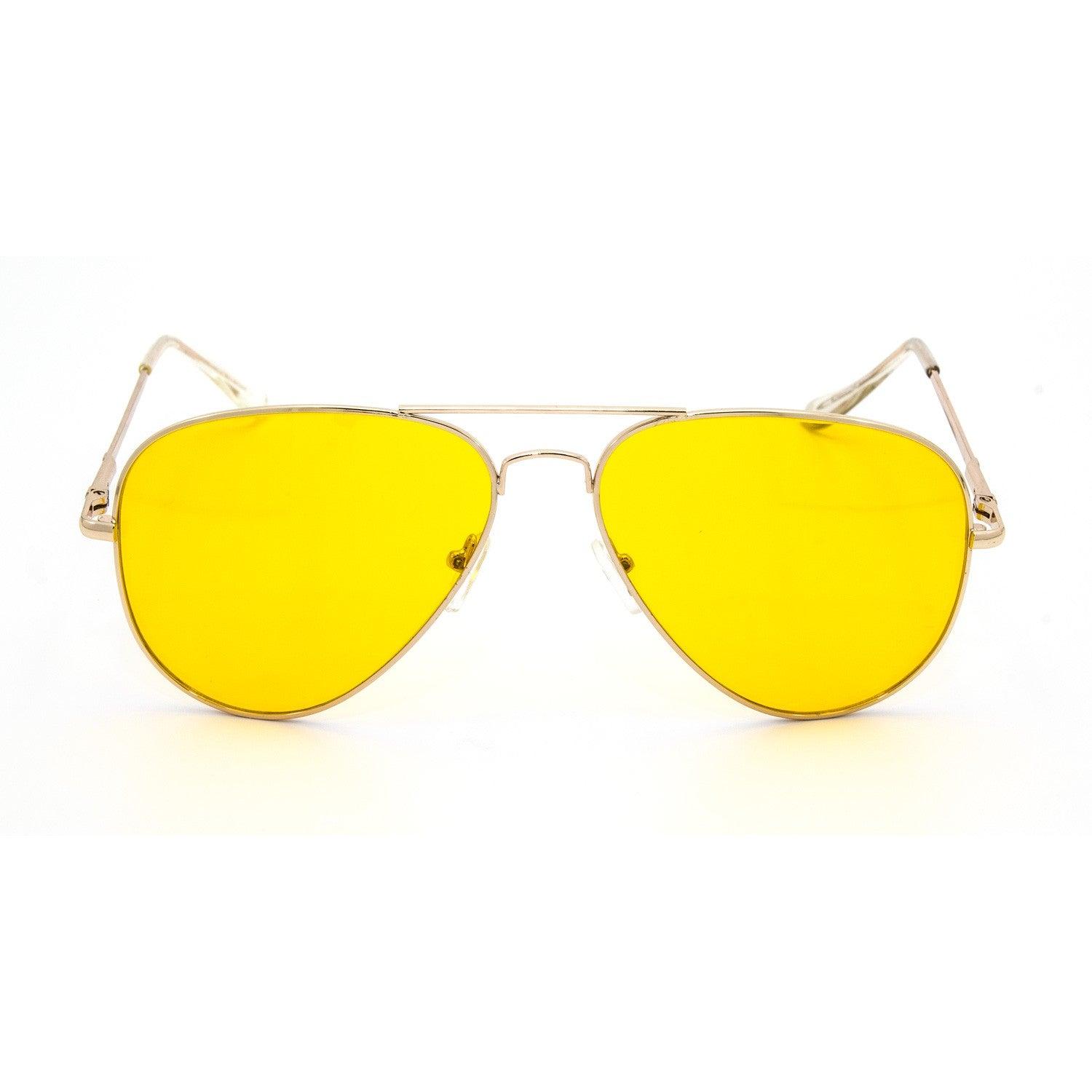 Yellow Men Aviators Sunglasses - Weekend Shade Sunglasses