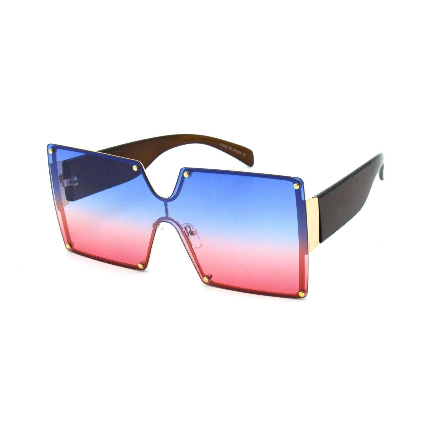 "Hot Shot" Square Metal Frame Sunglasses - Weekend Shade Sunglasses